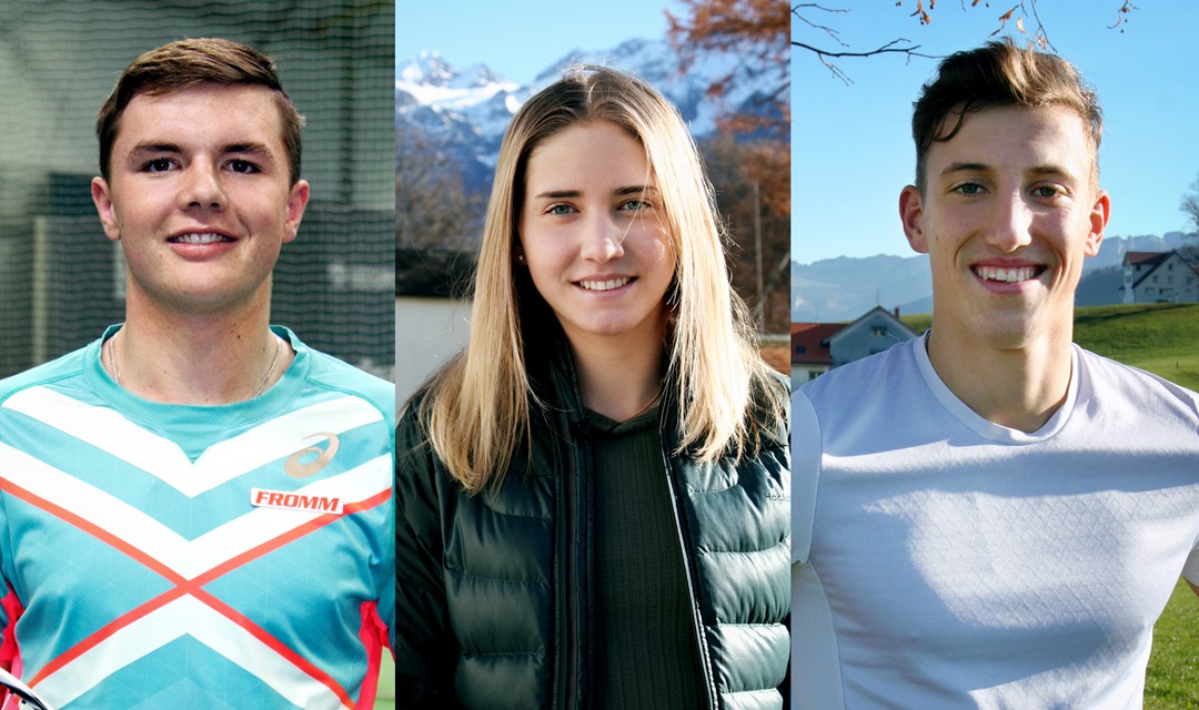 Dominic Stricker (Tennis), Siri Wigger (Langlauf), Simon Ehammer (Leichtathletik)