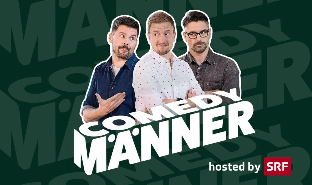 Bild von «Comedymänner – hosted by SRF»: Stefan Büsser, Michael Schweizer und Aron Herz beenden den Podcast