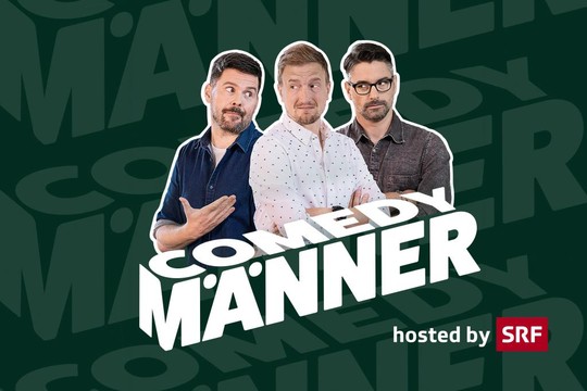 Bild von «Comedymänner – hosted by SRF»: Stefan Büsser, Michael Schweizer und Aron Herz beenden den Podcast