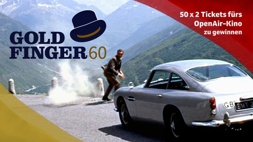 Bild von Verlosung: 50x2 Tickets fürs Coop-Open-Air-Cinema in Luzern – 60 Jahre «Goldfinger»